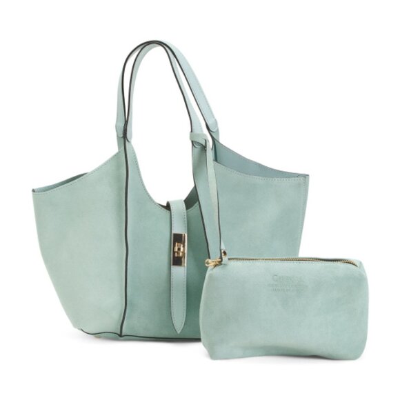 CHEVAL Made In Italy Suede Tote - Picture 1 of 3